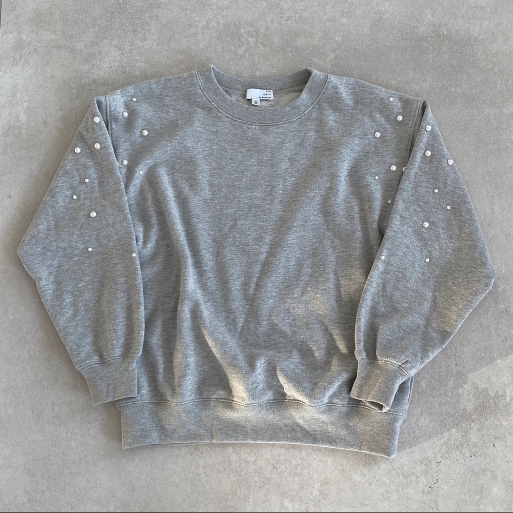 TEN SIXTY SHERMAN SWEATSHIRT WITH PEARL DETAILING